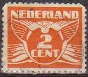 Holanda 1924-26 Scott 168 Sello Gull Gaviota 2c usado Netherlands